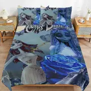 a1266 Corpse Bride Duvet Cover Set, 3 Piece Bedding Set 86x70" Double Sided Printing Decorative Comforter Cover Set (1 Duvet Cover + 2 Pillow Shams)