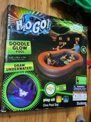 H2O Go! Glow in the Dark Inflatable Doodle Swimming Pool NEW