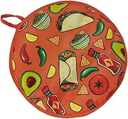Tortilla Warmer Microwavable Bag - Tortilla Warmer Container | 12 Inch Tortilla Server, Microwave Insulated Fabric Bag Bags for Corn Flour Taco Pizza Bread
