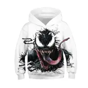 Kids 3D Venom Print Hooded Hoodie Pullover Sweatshirt Pattern 2 145-150cm