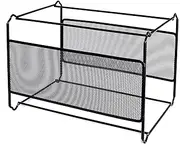 Hotyin Foolscap Suspension File Frame(39 x 28 x 24.8cm), Metal Suspension File Frame Organiser - Easy to Assemble - Hanging File Folder for Home Office Storage and Organization (Black)