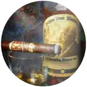 4 inch ready to ship Pappy and Opus X cigar art peel and stick decal sticker