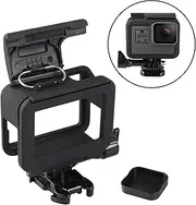 JINHEZO Black Frame Clear View Protective Skeleton Housing Case Shell with Lens for Gopro Hero 3+ Hero 4