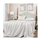 23 Momme Mulberry White Silk Sheets Queen Set 4pcs, 100% Grade 6A+ Silk Bed S...