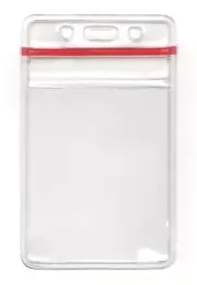 2 ZIP-LOCK ID CARD BADGE HOLDERS - VERTICAL/HORIZONTAL HEAVY DUTY NAME HOLDER