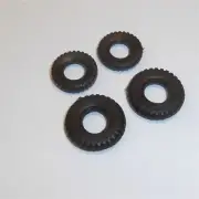 Matchbox King Size K14 a Taylor Jumbo Crane Set of 4 Black Tyres Pack #118
