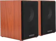 Wired Computer Speakers,Desktop Computer Speakers Portable Gaming Speakers,USB Wired Wooden Speaker Desktop Laptop Bass Stereo Music Player M30 (Walnut Wood Color)