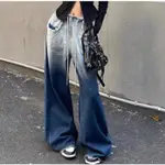 TIE DYE WIDE LEG JEANS IN BLUE