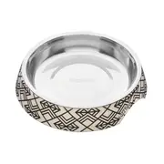 FuzzYard Gatsby Melamine Easy Feeder Cat Bowl Black White