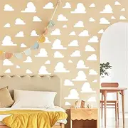White Cloud Wall Decals - Vinyl Cloud Wall Stickers, Removable, Peel & Stick, Cute Nursery & Kid Bedroom Decor