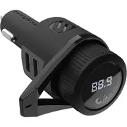 Scosche BTFM5 BTFREQ WIRELESS HANDS-FREE CAR KIT, DUAL 12W USB PORT, AUX INPUT AND CABLE [BTFM5]