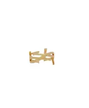 Saint Laurent Opyum Twist Ring 5,6,10 Yellow