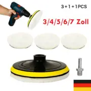 Car Polisher Gross Wool Wheel Mop Polishing Pads For Drill Buffer Waxing Kit NEW