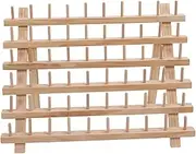 Wooden Thread Rack, 60 Spools Foldable Beech Wood Wooden Thread Holder Easy to Identify Fine Polishing Thread Holder Organizer for Embroidery Quilting and Sewing