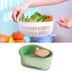 Hand Crank Fruit Washer Vegetable Water Remover Easy to Clean with Lid without