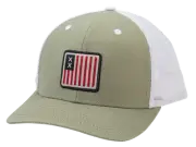 CASE XX Knives Military Green Cotton White Mesh 41193 Trucker Hat
