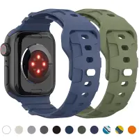 在飛比找蝦皮商城優惠-運動透氣錶帶矽膠 Correas 錶帶兼容 Apple Wa