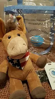 2016 Democratic National Convention AT&T Gift Bag, Plush Donkey, Luggage Hillary