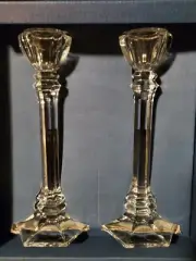 Cristal d'Arques FONTENAY Lead Crystal Candle Holders France 8-3/4"