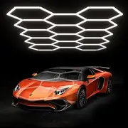 Hexagon Garage Lights,LED Lights High Brightness Honeycomb Hexagon Led Light,46278LM, for Garage, Auto Beauty Shop, Car Detailing Shop