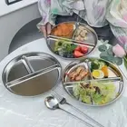 9" inch Divided Plates Round Food Trays Portion Control Plates for Adults Kids