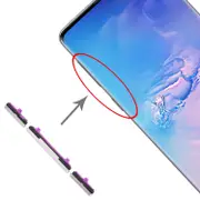 Wigento For Samsung Galaxy S10 / S10 Plus Sidekeys Side Buttons Silver Replacement