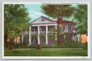 Vintage Postcard Carlisle PA Commandant's Quarters Carlisle Barracks Cannons