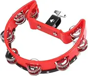 Single Row Metal Jingle Bells,Handheld Tambourine Drum,Percussion Instrument for Kids Adults