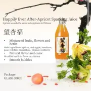 Hope Water Sparkling drinks Apricot Flavor 300ML Glass bottle/6 bottles per box