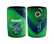 NRL Stubby Can Cooler with Bottle Opener - Canberra Raiders - Rubber Base
