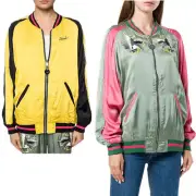 Womens Bomber Jacket DIESEL G FRANK A Ladies Winter Outwear Reversible Coat XS S