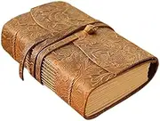 GDPKIALSLZ, Notebook Thick Leather Journal Book 400P Blank Paper Sketchbook Hand Made Band Notebook
