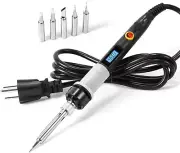 Soldering Iron Kit 80W Electronics Welding Tools Solder Gun Adjustable Temp 110V