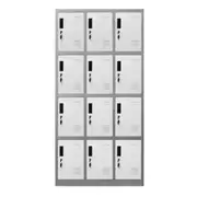 12 Doors Locker Cabinet Steel Storage Cupboard for Office School Gym