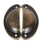 6X Cupboard Door Cabinet Cup Drawer Furniture Retro Antique Pull Shell Handle