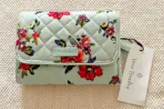 NEW Vera Bradley~Riley Compact Tri-Fold Quilted Wallet~Water Bouquet MSRP $48