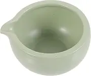 DOITOOL Japanese Tea Cup Ceramic Matcha Bowl Spout Elegant White Bowl for Tea Ceremony