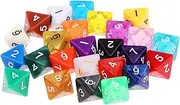 25Pcs Polyhedral Acrylic Dice D8 8 Sided Dices for Table Games Gift