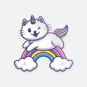 Cute Cat Unicorn Cartoon Animal Car Bumper Vinyl Sticker Decal
