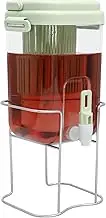 AwObEpl PP Drinks Dispenser Large Capacity Juice Container with Removable Filter and Tap Good Sealing Beverage Dispenser for Fridge