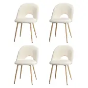 Oikiture 4PCS Dining Chairs Wooden White