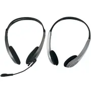 2pc Verbatim Multimedia Headset w/Microphone and Volume Control Set Black