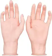 Hailong Ming Female Mannequin Hand Silicone Practice Hand Nail Art Training, Home Organization Rings Jewelry Display Holder Photo Props