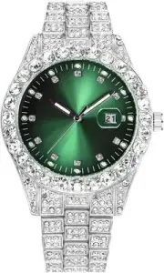 Diamond Watches for Men Iced-Out Luminous Watch Luxury Wristwatch