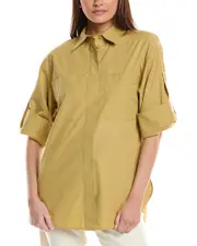Lafayette 148 New York Tab Sleeve Patch Pocket Shirt