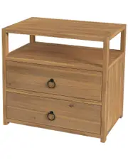 Butler Specialty Company Lark Natural 2 Drawer Wide Nightstand