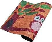 VINTORKY 1Pc Chic Owl Printed Absorbent Floor Mat Non Slip Ground Pad for Bathroom Kitchen Living Household Carpet Unique Decorative Floor Mat