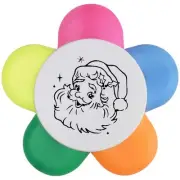 'Retro Illustration of Santa ' Flower Shape Highlighter Pen (HL00036147)