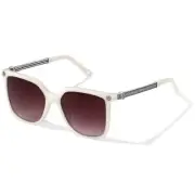 NWTag Brighton MINGLE White Silver Square Sunglasses UVA UVB MSRP $138