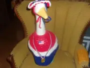 Winner USA Geese Outfit Crochet Geese Clothes Outdoor Statue Dress